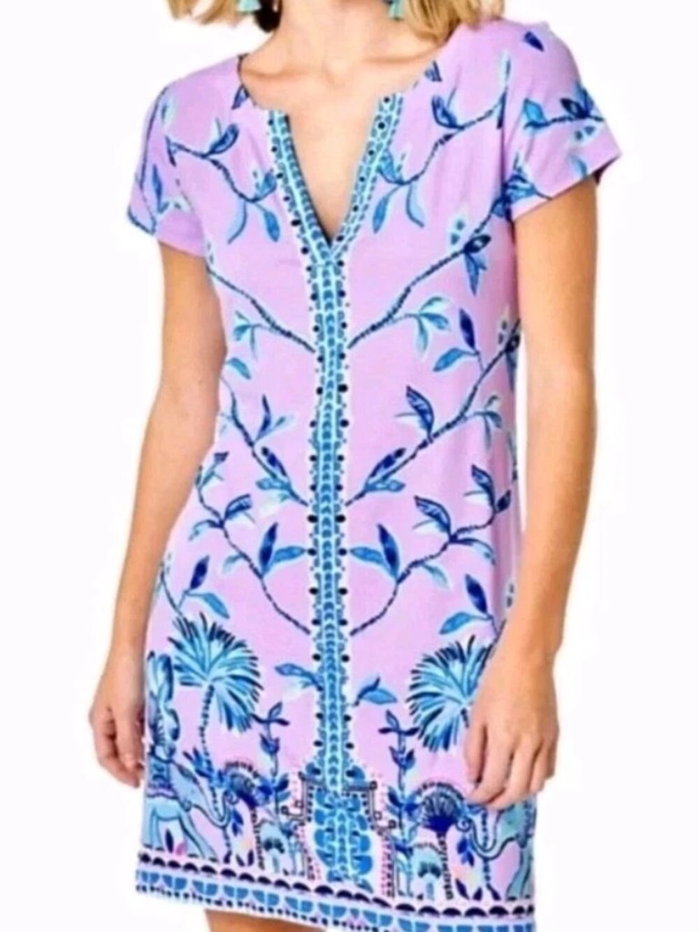 Lilly Pulitzer Sophiletta Sun UPF 50 Dress XL Iris Slathouse Jungle